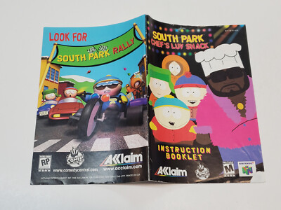 South Park Chef's Luv Shack N64 Nintendo 64 Authentic Manual Only