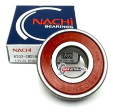 NACHI 6203 2NSE9 C3 BALL BEARING, RUBBER SEALED 17X40X12 mm 6203 2RS 6203DDU
