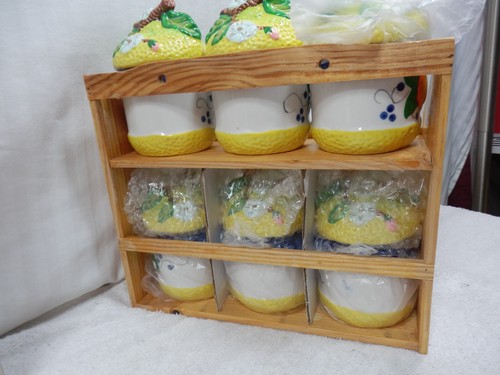 Vintage Porcelain Spice Set 7 Pieces - Picture 14 of 14