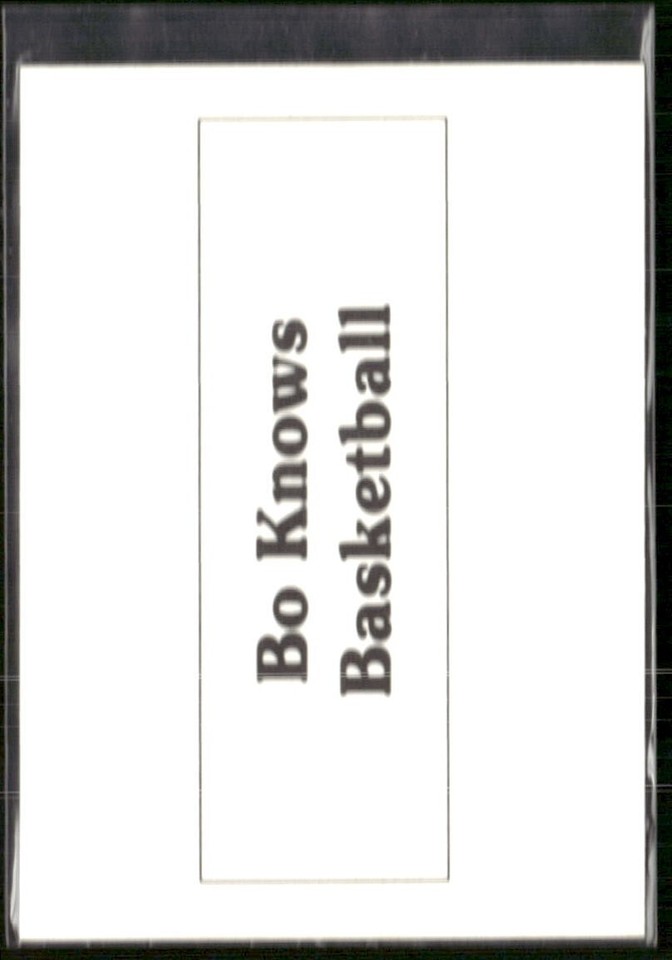 1990 Bo Knows- Bo Knows Basketball | eBay