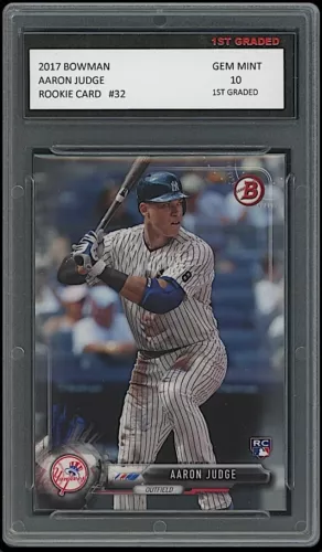Aaron Judge 2017 Bowman (Topps) MLB Rookie Card New York Yankees 1st Graded 10