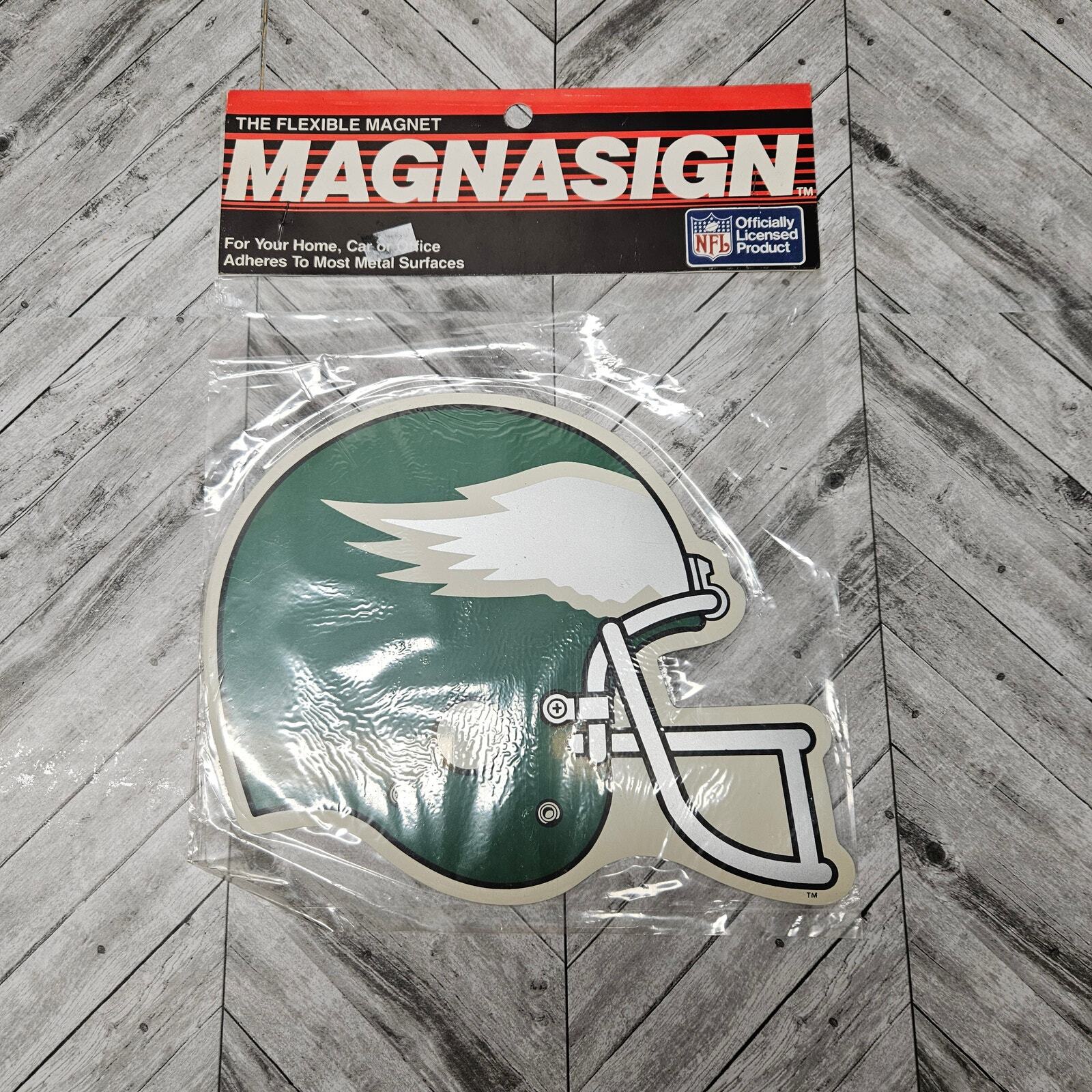 Philadelphia Eagles Helmet Car Magnet Home Kelly Green Magnasign Superbowl Retro