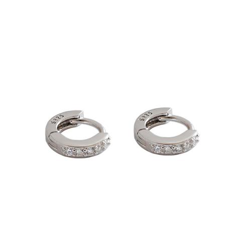 Unisex Sterling Silver Children Girl CZ Baby Huggie Hoop Earrings 1/5 inch A33 - Picture 2 of 4