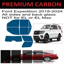 Premium Carbon Window Tint fits Ford Expedition 2018-2024 precut tint