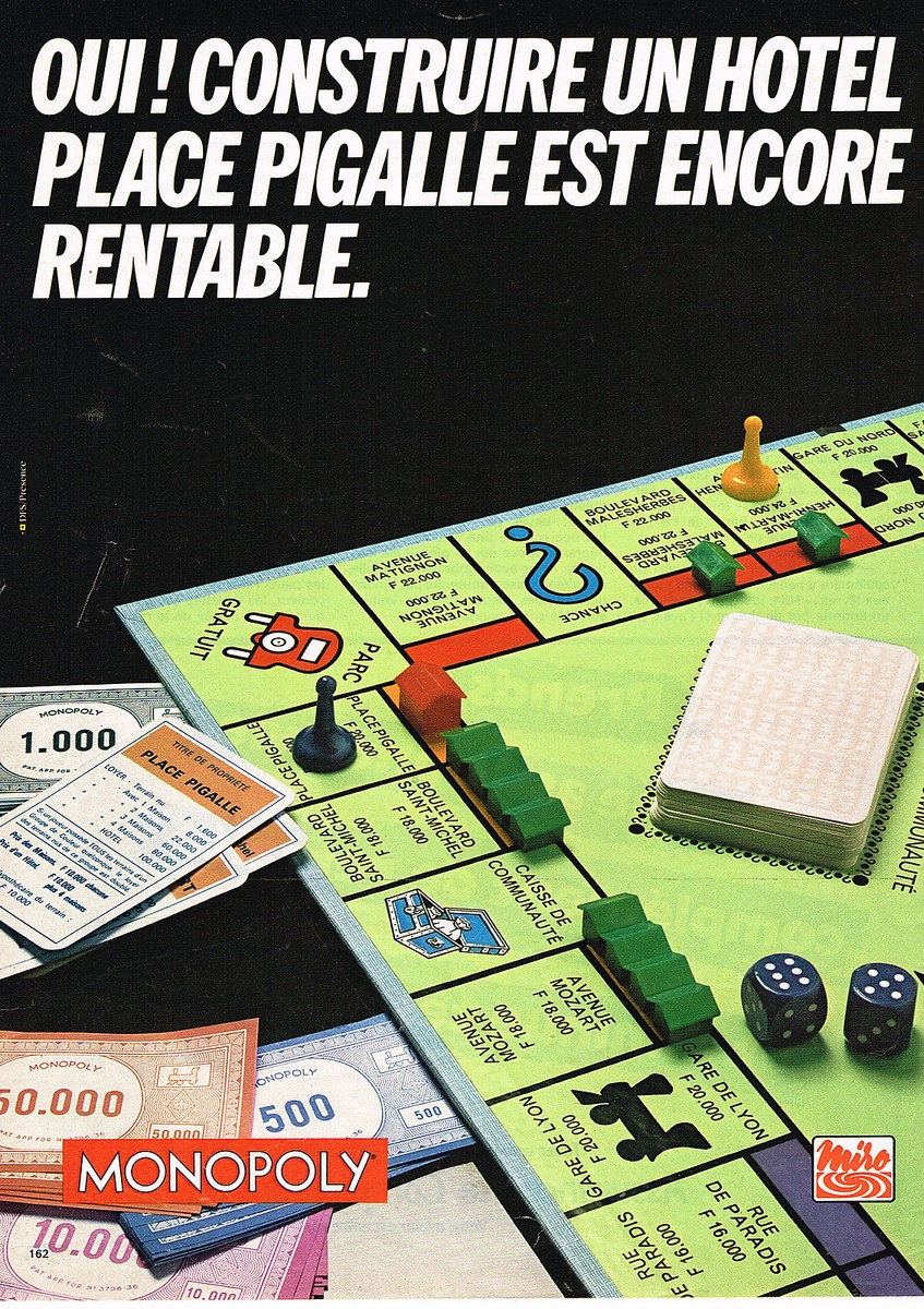 Puzzle Publicitaire Ancien Miro Monopoly 1930 - Jeu Vintage Pub