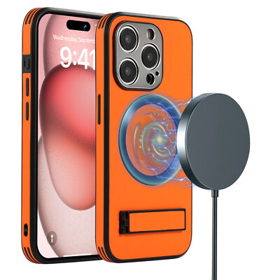 For iPhone 16 15 14 13 12 11 Pro Max Slim Mag Safe Magnetic Case with ...