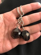 Rare Polished Red Almandine Garnet key chain Handmade