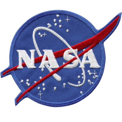 NASA Space Agency Logo bestickter Aufnäher 4'' (100 mm) Durchmesser Version