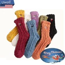 Winter Warm Women Coral Velvet Socks Soft Thermal Cozy Cartoon Sock Girl Gift