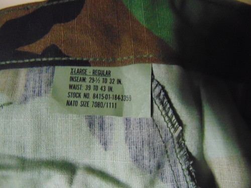 U.S. Military Woodland Camo Rip-Stop Cold Weather Pants, XL, NOS, free shipping - Picture 5 of 5