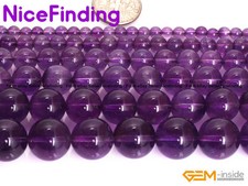 AAA Grade Purple Amethyst Quartz Genuine Natural Stone Beads Jewelry Making 15"
