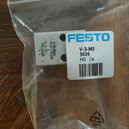 New Festo V-3-M5 3626 Stem actuated valve - Picture 4 of 5