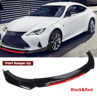 For LEXUS IS200T IS250 IS350 Front Bumper Lip Spoiler Splitter BobyKit Black&Red