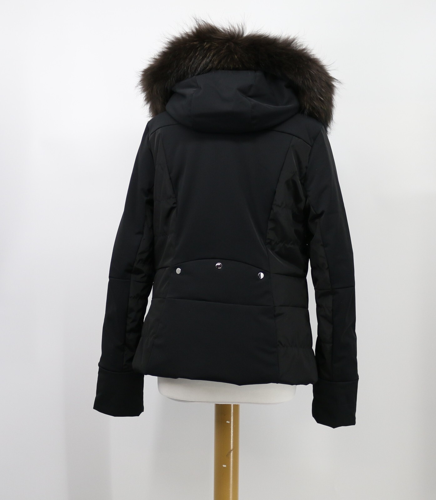 POIVRE BLANC HOLLIE STRETCH REAL FUR WOMENS SKI JACKET BLACK RRP £750
