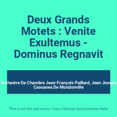 Zwei große Motetten: Venite Exultemus - Dominus Regnavit, Kammerorchester J