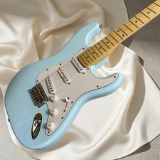 ST Electric Guitar Maple Fretboard Mahogany Body 22 Frets Sky Blue Color