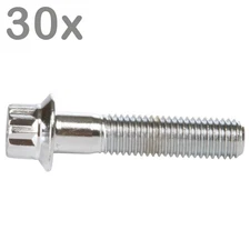 30  split rim bolts M7x32 Steel chrome for BBS Rial Schmidt O.Z. Dynatech Carlin