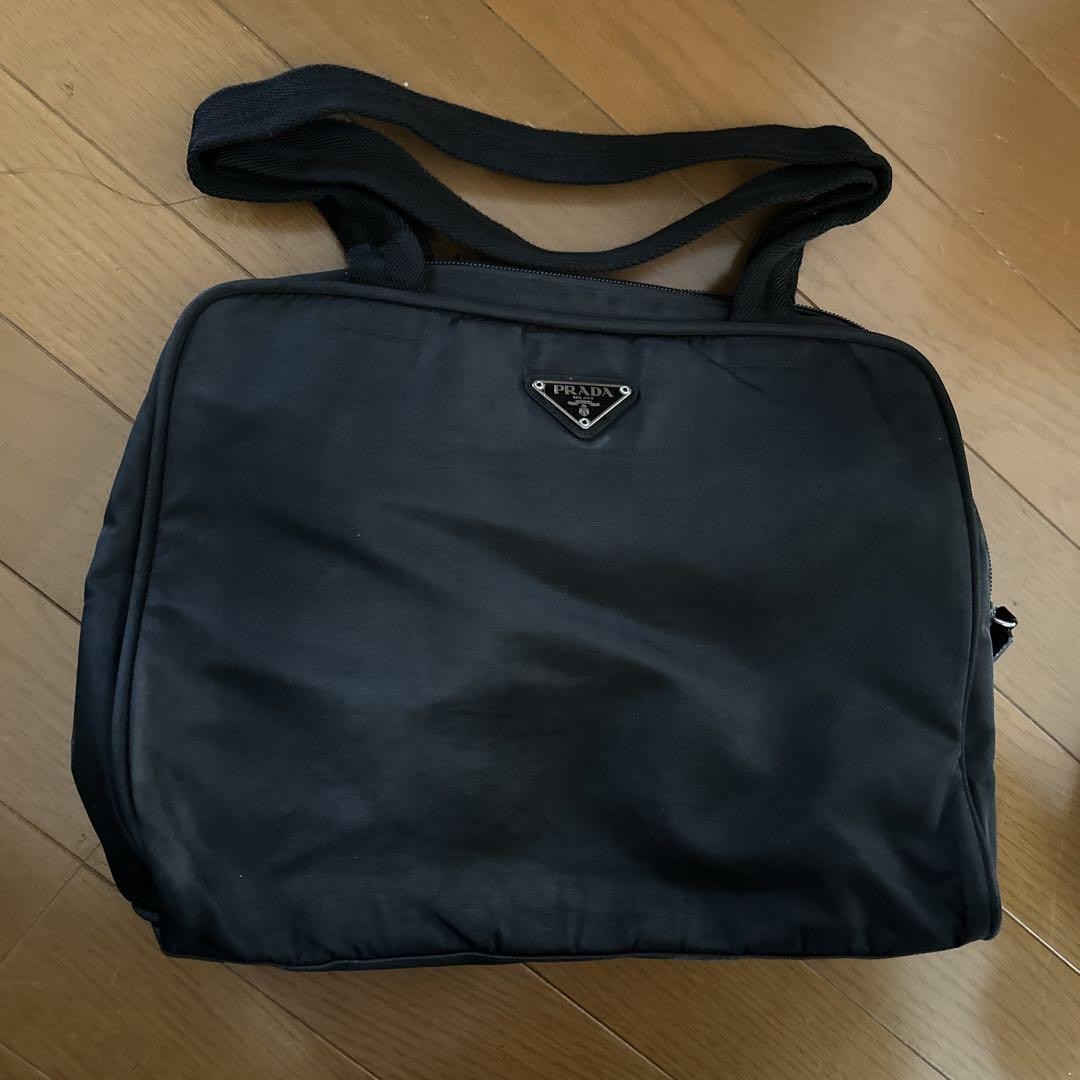 PRADA Black Leather Tote Bag for Women Stylish & Spacious