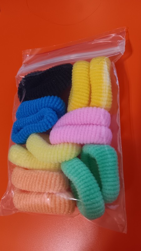 Pack of 14 Seamless Soft Toddler Hair Ties New Unused Assorted Colors