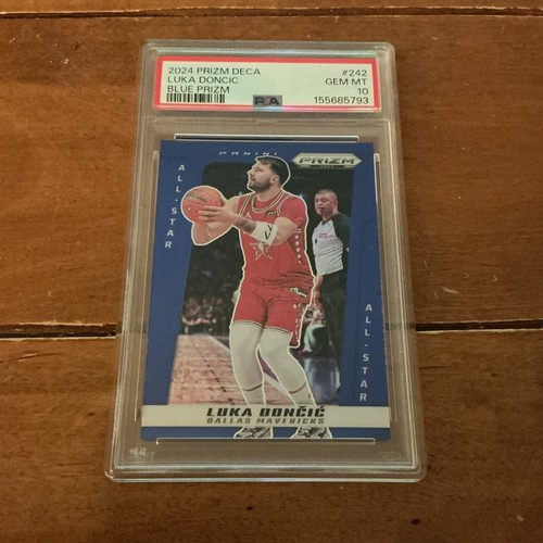 Panini Prizm Deca 2024-25 All-Star Luka Doncic #242 Blue Prizm /149 PSA 10