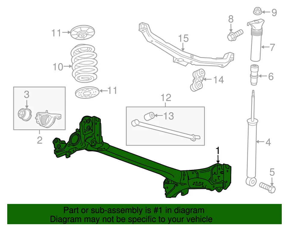 Genuine GM Rear Compound Crank Axle 42754968 Foto 3 de 3