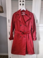 Elegantes Rot,  winddichter Trenchkoat von Zara Gr. L