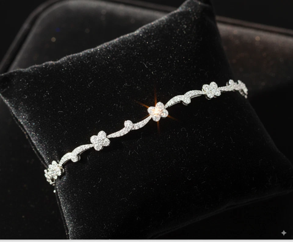  14K White Gold Diamond Tennis Bracelet  - Image 3 of 4