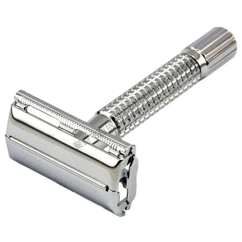 LONG HANDLE DOUBLE EDGE BUTTERFLY OPENING SAFETY RAZOR FOR MEN