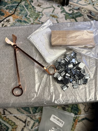 Rose Gold Wooden Candle Wicks & Wick Trimmer Wood