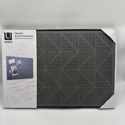 Umbra Trigon, Wall Mounted Bulletin Board, Magnetic Message Board Grey