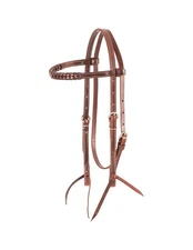 Martin Saddlery Headstall Leather Blood Knots Ties Chocolate HBBKLL