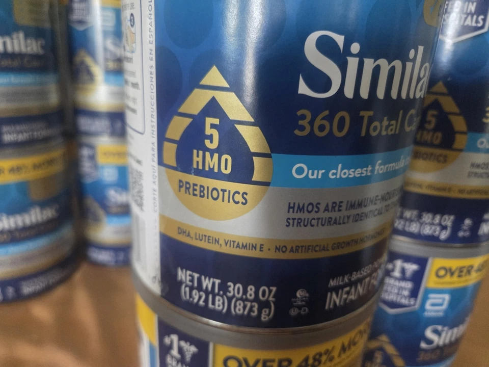 Fórmula infantil 4 latas Similac 360 Total Care sin OGM con hierro 30,8 OZ caducidad 27/04 Foto 3 de 4