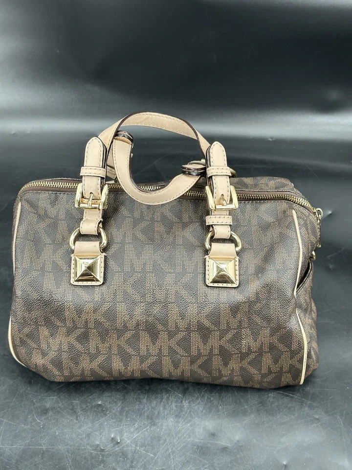 Michael Kors Brown Large Leather Speedy Logo Bag - Image 4 of 4