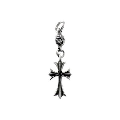 Chrome Hearts 1B TNY CH CRS 1BLKDIA 1 Ball Tiny CH Cross 1 Black