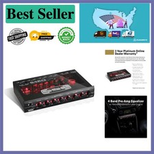 Compact 4-Band Pre-Amp Equalizer - Adjustable...