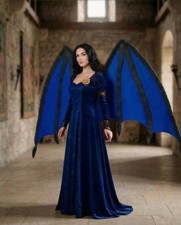 Blue Dragon Wings Costume, Bat Dragon Cosplay Wings, Fantasy Gothic LARP Wings