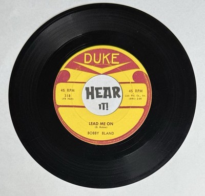 Haunting R&B Soul Ballad 45 BOBBY BLAND Lead Me On / Hold Me Tenderly DUKE hear