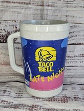 Vintage 1994 Taco Bell Late Night Promo Cup Speckled Plastic Mug Pepsi Now Open