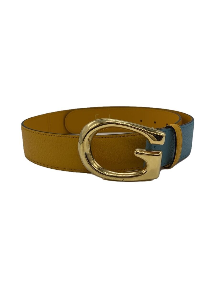 Gucci Men's Plain Blue Leather Belt 709954