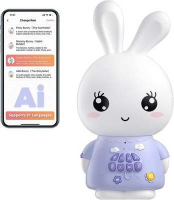 Alilo AI Bunny Smart Toy Kinder Geschichtenerzählen Bluetooth Lautsprecher Nachtlicht