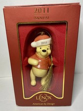 Lenox Disney 2011 Winnie the Pooh Pooh's Santa Surprise Christmas Ornament MIB