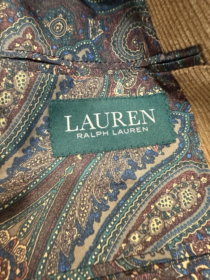 Polo Ralph Lauren Blazer Boys 12 R Corduroy Jacket Camel Brown Preppy Classic - Image 3 of 4