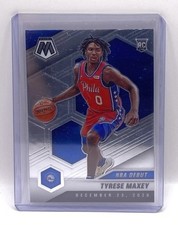 TYRESE MAXEY RC 2020-21 Panini Mosaic  NBA Debut Rookie Card #263 76ers . rookie card picture