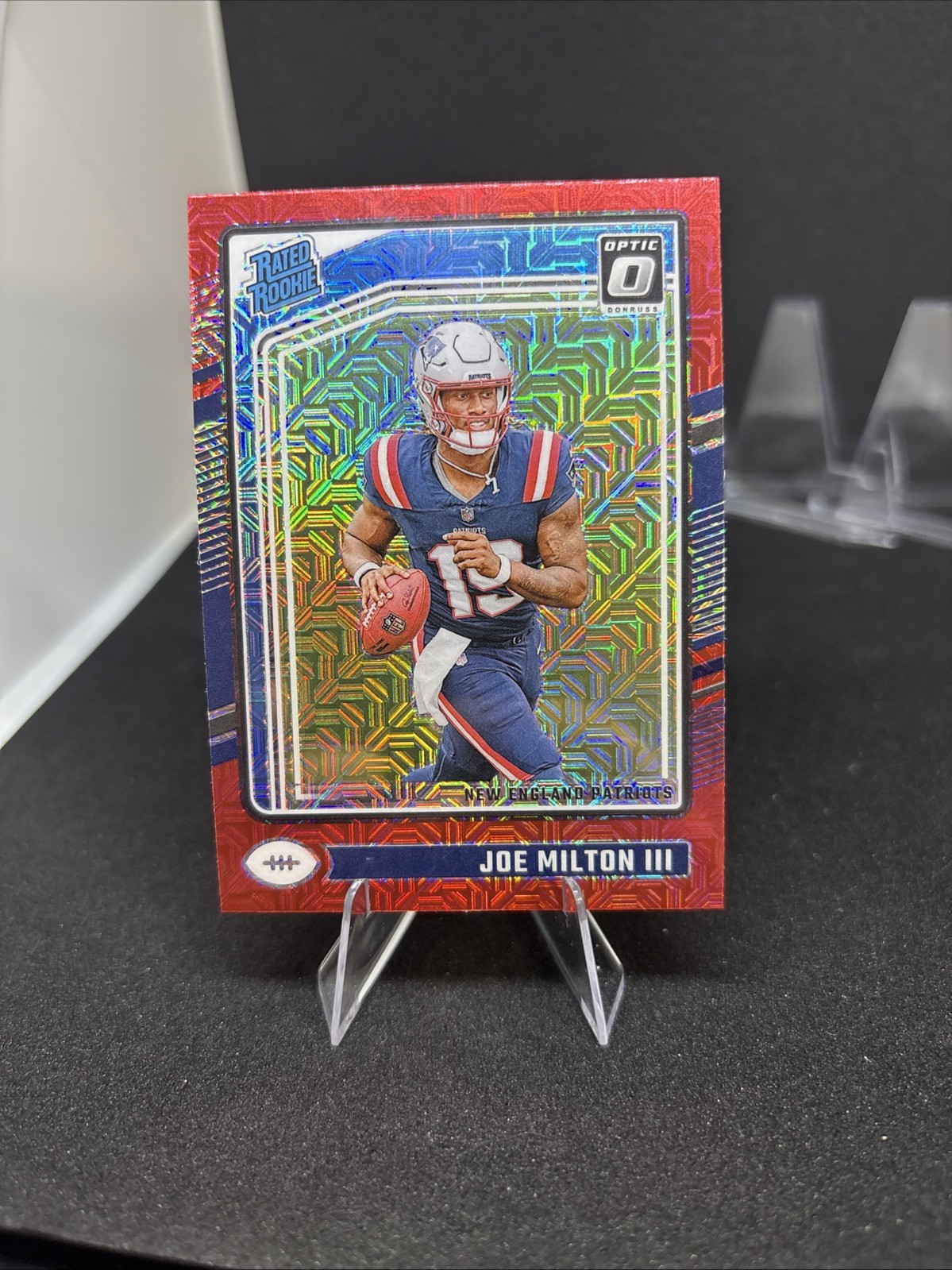 2024 Panini Donruss Optic - Rated Rookie Joe Milton III #255 Red Mojo Prizm (RC)