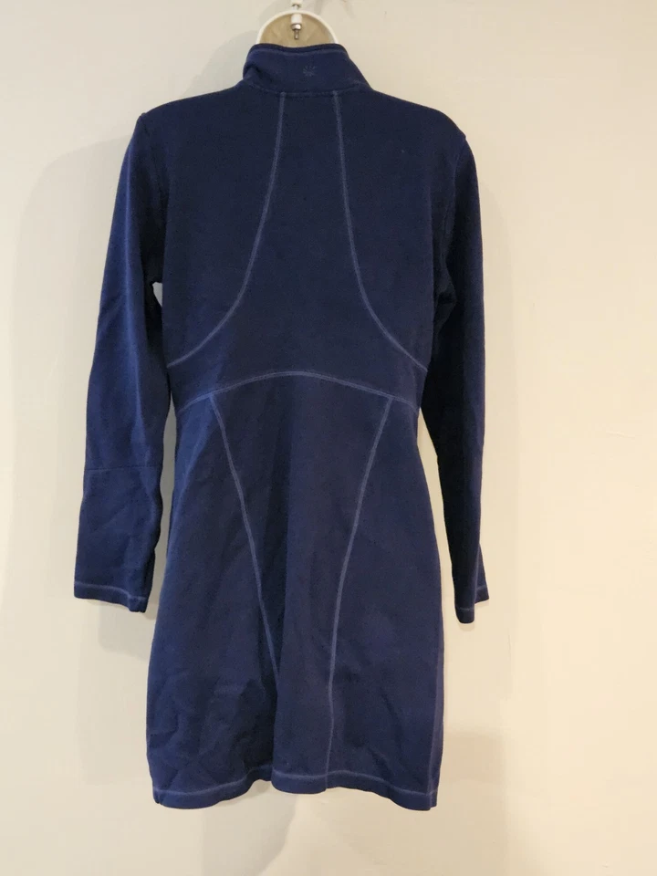 Vestido Corto Talla L Grande ATHLETA L/S Suave Elástico Ponte Tejido 1/2 Cremallera Azul Marino Foto 2 de 3