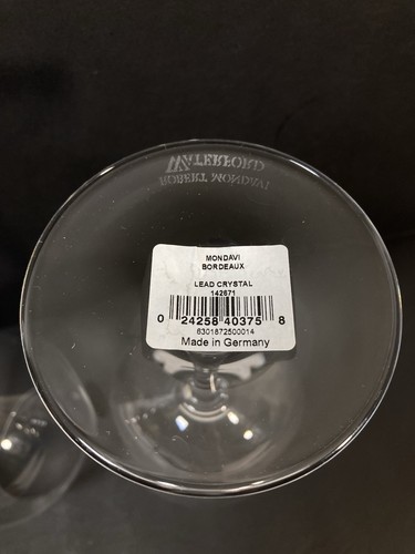 Waterford Kristall Robert Mondavi Bordeaux Weingläser 2 Neu im Karton Beschriftet Brandneu - Bild 9 von 11