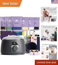 Back and Nose Waxing Kit for Men, Hard Wax Warmer for Brazilian, Body and Fac...