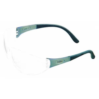 Msa Safety Arctic Elite, Safety Glasses, Anti-Scratch, Clear Lens, Blue Frame,