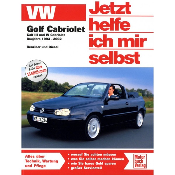 Vw Golf Iv Cabrio 1E/1J 1998-2002 Jetzt Helfe Ich Mir Selbst Werkstatthandbuch-image