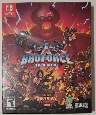 New Factory Sealed! Nintendo Switch Broforce: Deluxe Edition. Devolver Digital